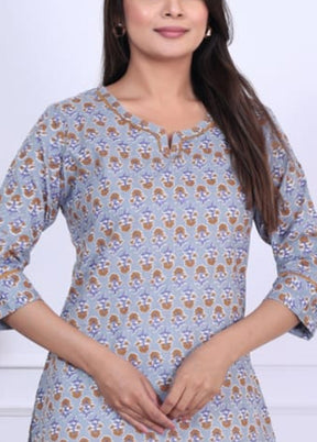 Multicolor Pure Readymade Cotton Short Kurti