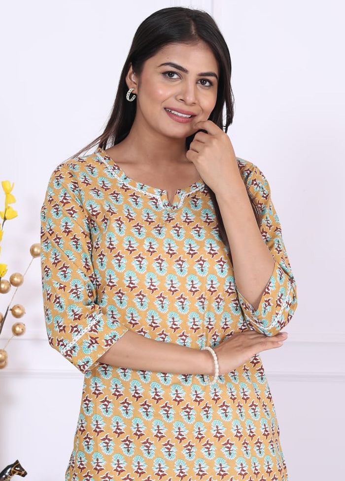 Multicolor Pure Readymade Cotton Short Kurti