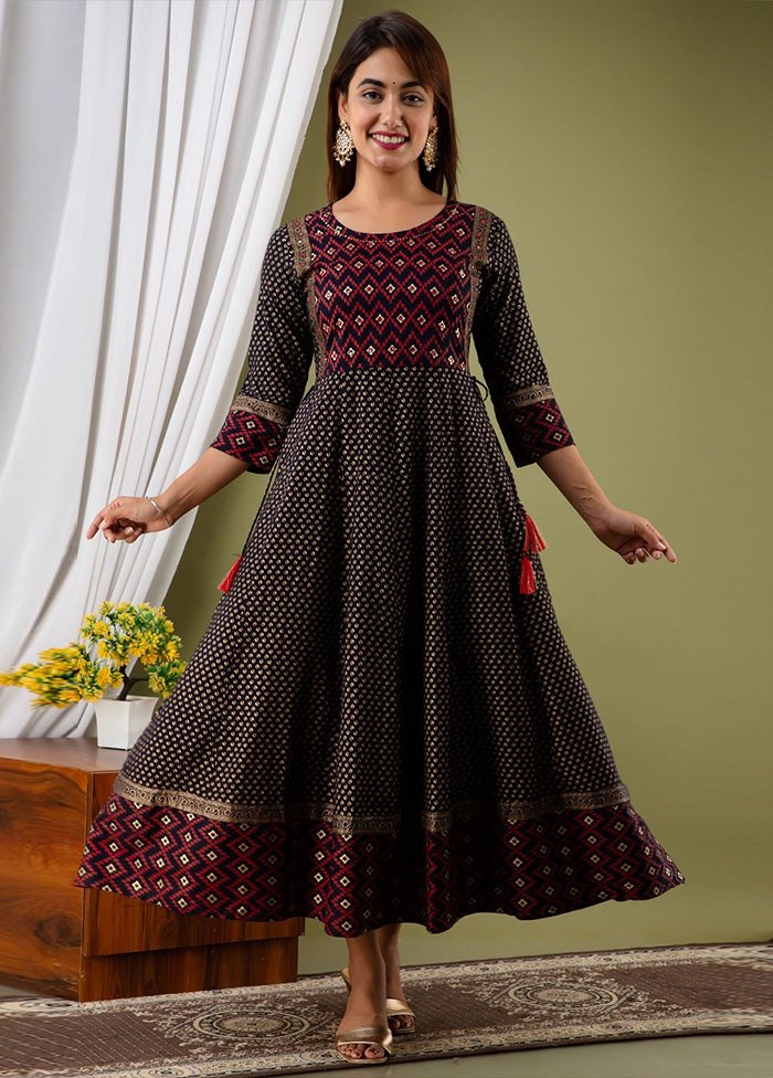 Multicolor Readymade Rayon Indian Dress