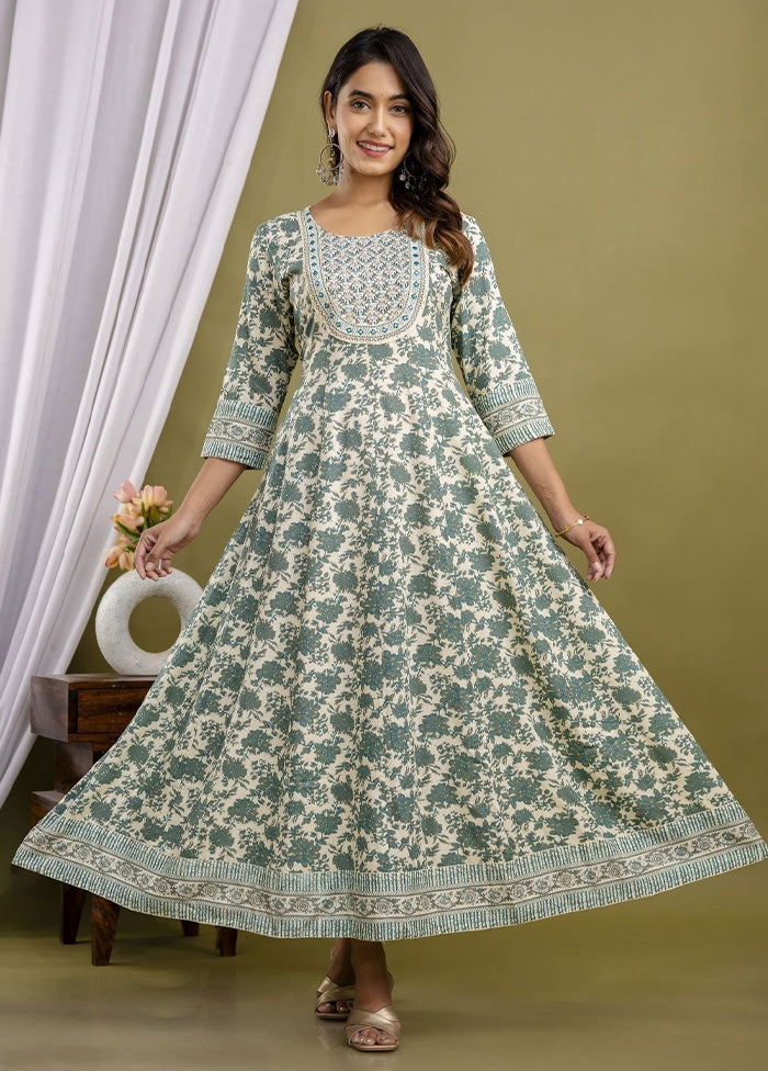 Multicolor Readymade Rayon Indian Dress