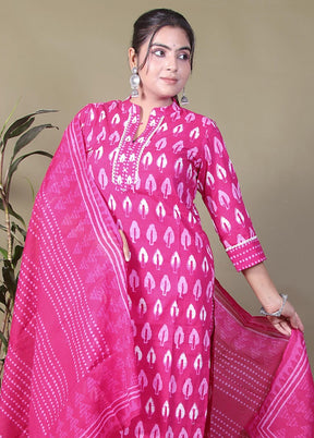 3 Pc Multicolor Pure Readymade Cotton Suit Set