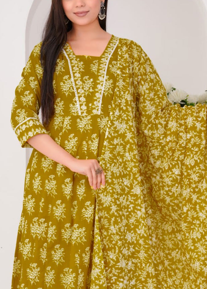 3 Pc Multicolor Pure Readymade Cotton Suit Set