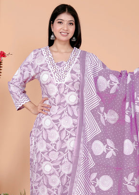 3 Pc Multicolor Pure Readymade Cotton Suit Set