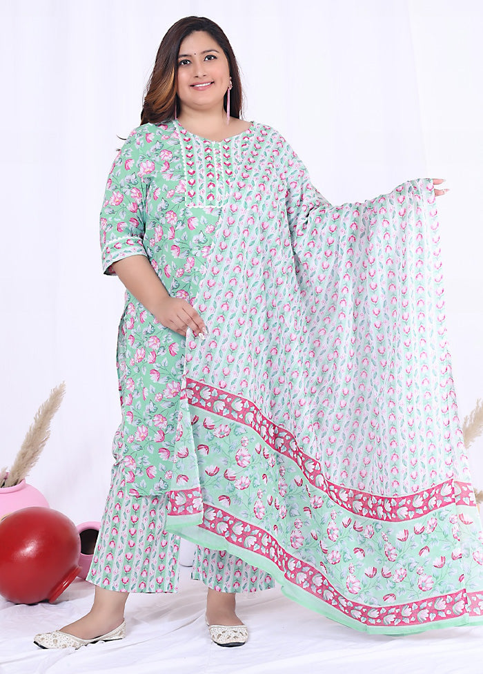 3 Pc Multicolor Pure Readymade Cotton Suit Set