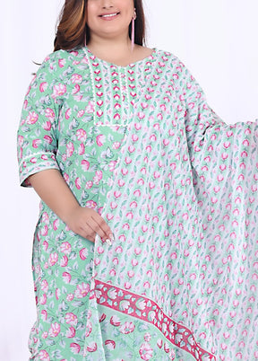 3 Pc Multicolor Pure Readymade Cotton Suit Set