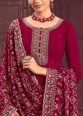 3 Pc Rani Semi Stitched Georgette Suit Set