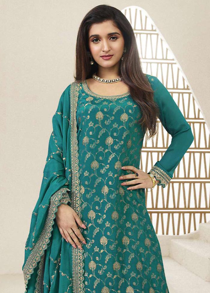 3 Pc Rama Semi Stitched Viscose Suit Set