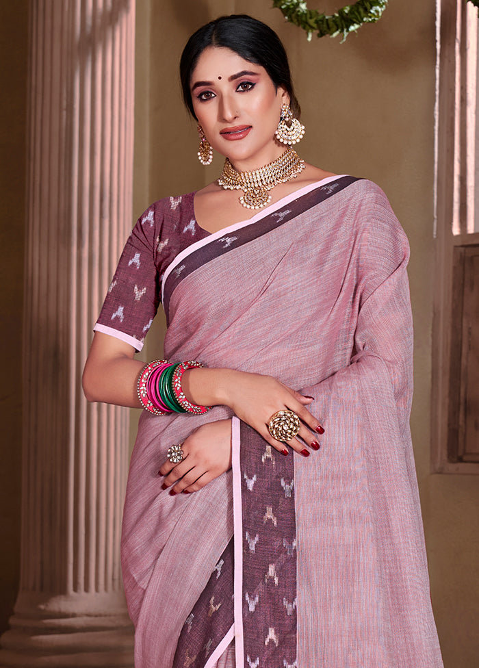 Purple Silk Saree With Blouse Piece - Indian Silk House Agencies