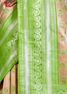 Green Kanjivaram Silk Saree With Blouse Piece - Indian Silk House Agencies