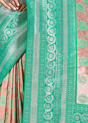 Sky Blue Kanjivaram Silk Saree With Blouse Piece - Indian Silk House Agencies