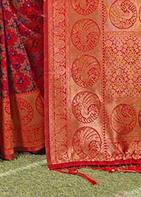 Pink Spun Silk Saree With Blouse Piece - Indian Silk House Agencies