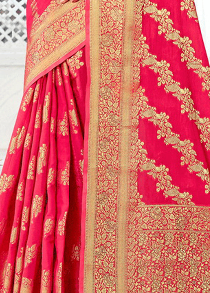 Light Pink Spun Silk Saree With Blouse Piece - Indian Silk House Agencies