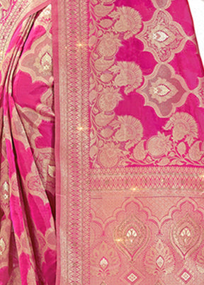 Pink Organza Saree With Blouse Piece - Indian Silk House Agencies