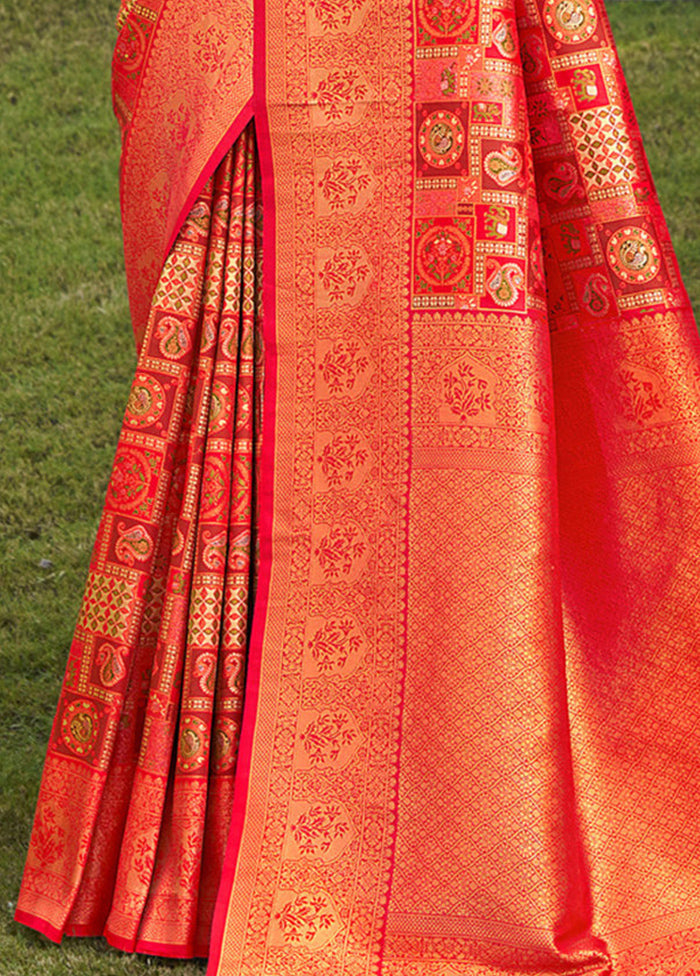 Pink Dupion Silk Saree With Blouse Piece - Indian Silk House Agencies