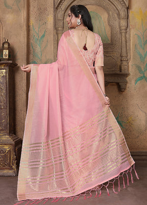 PInk Silk Saree With Blouse Piece