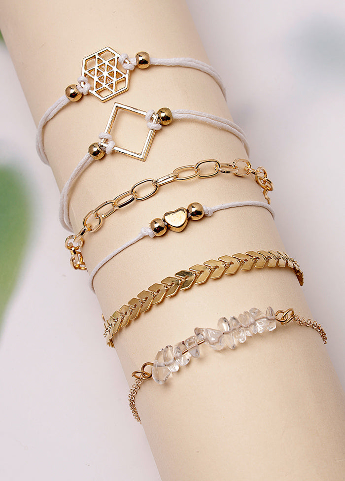 Golden Alloy Glossy Bracelet