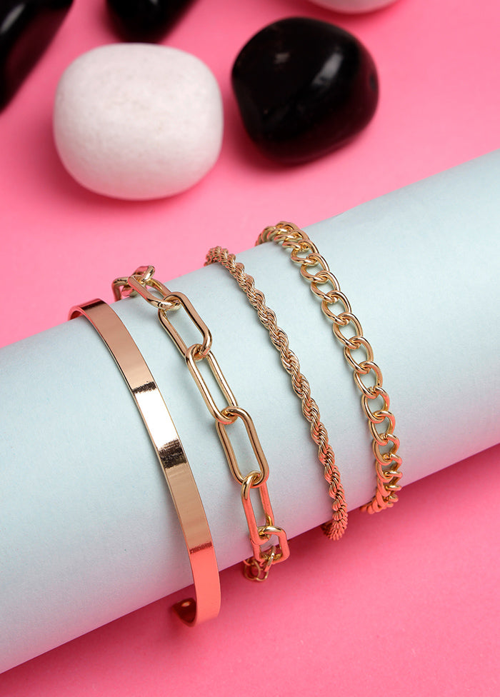 Golden Alloy Glossy Bracelet