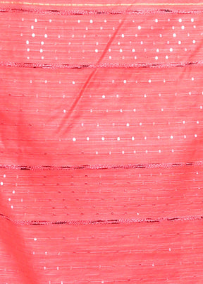 Red Spun Silk Saree With Blouse Piece - Indian Silk House Agencies