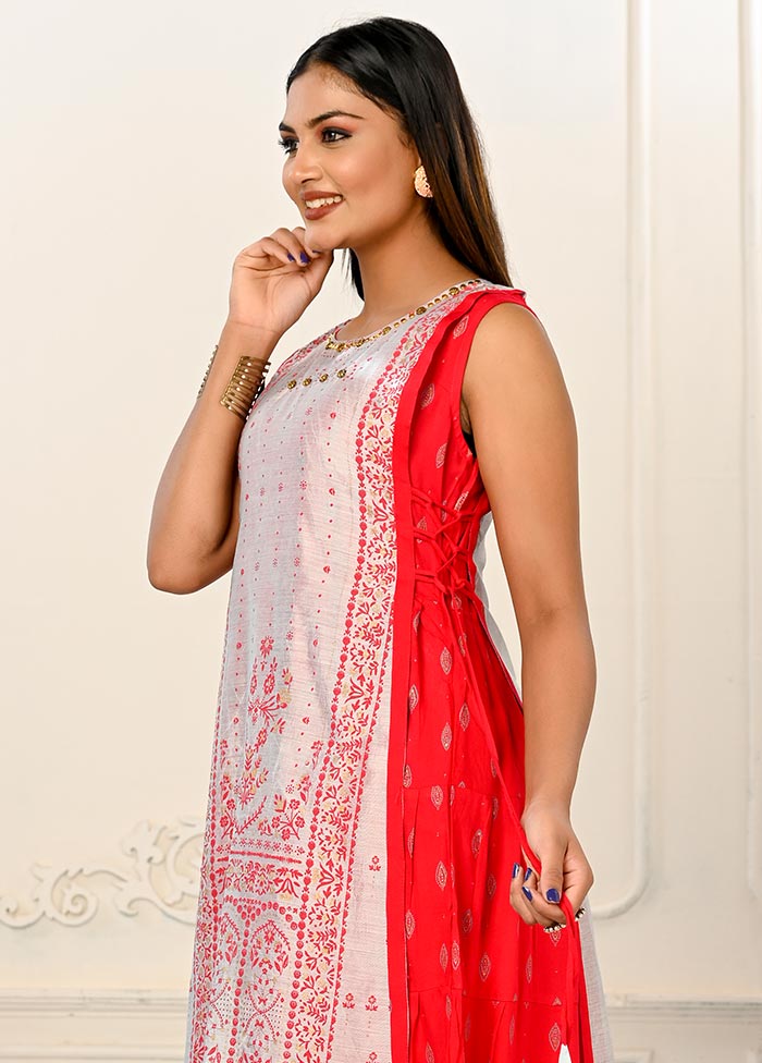 White Readymade Cotton Kurti