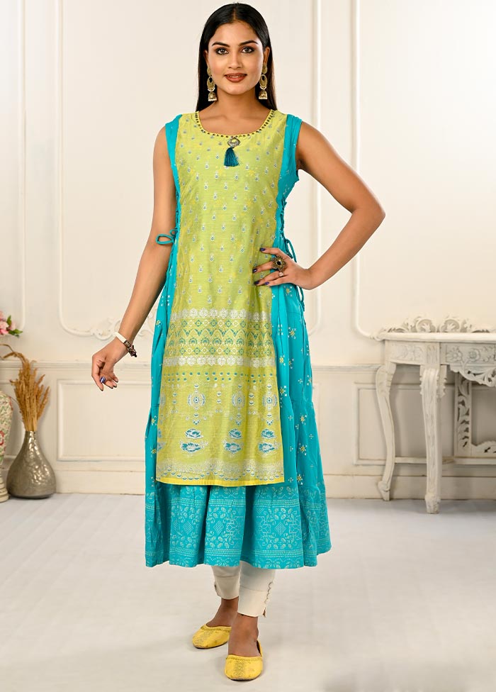 Grey Readymade Cotton Kurti