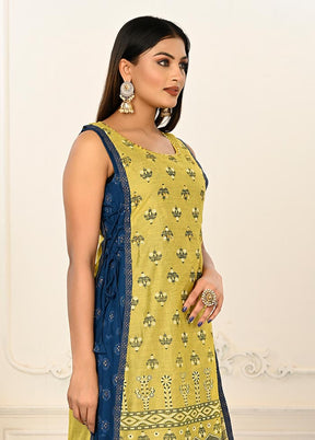 Yellow Readymade Cotton Kurti