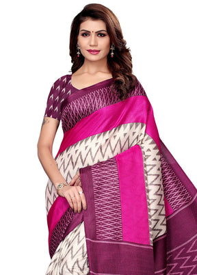 Wine Dupion Silk Saree With Blouse Piece - Indian Silk House Agencies