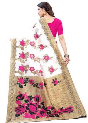 Pink Spun Silk Woven Saree With Blouse Piece - Indian Silk House Agencies