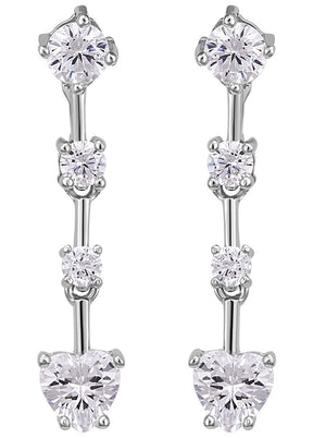 925 Sterling Silver Glossy Earrings