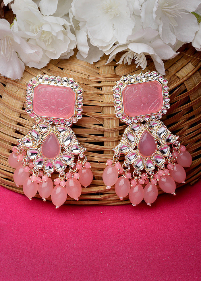 Pink Alloy Glossy Earrings