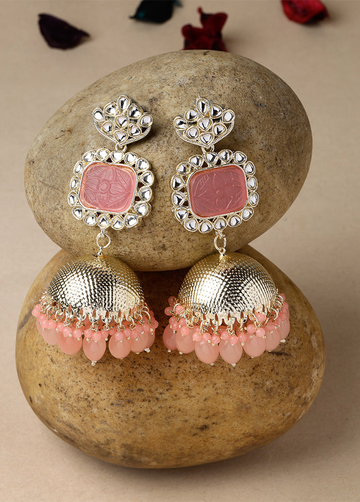 Pink Alloy Glossy Earrings