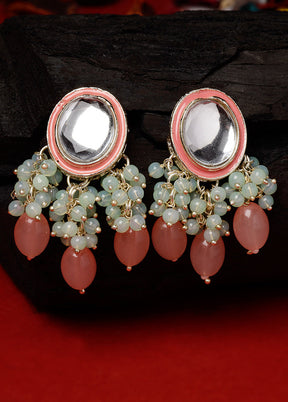 Pink Alloy Glossy Earrings