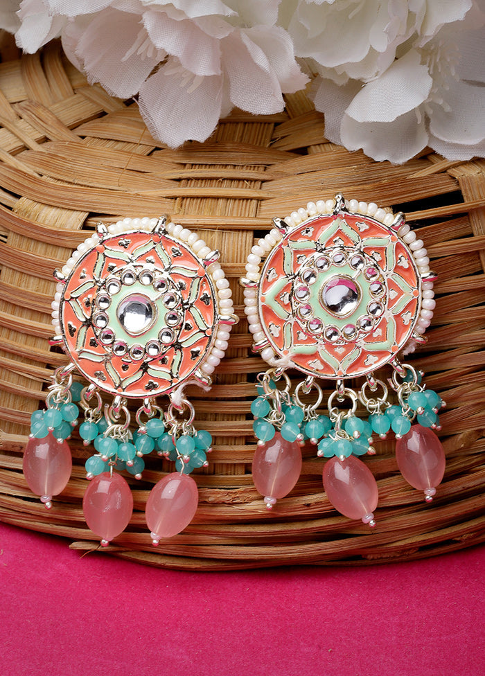 Multicolor Alloy Glossy Earrings