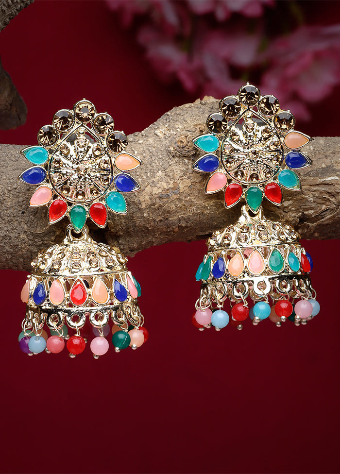 Multicolor Alloy Glossy Earrings