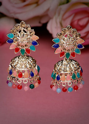 Multicolor Alloy Glossy Earrings