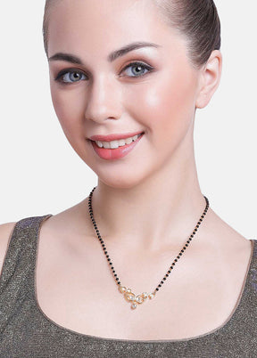 Gold And Rhodium Plated Admirable Mangalsutra Necklace - Indian Silk House Agencies