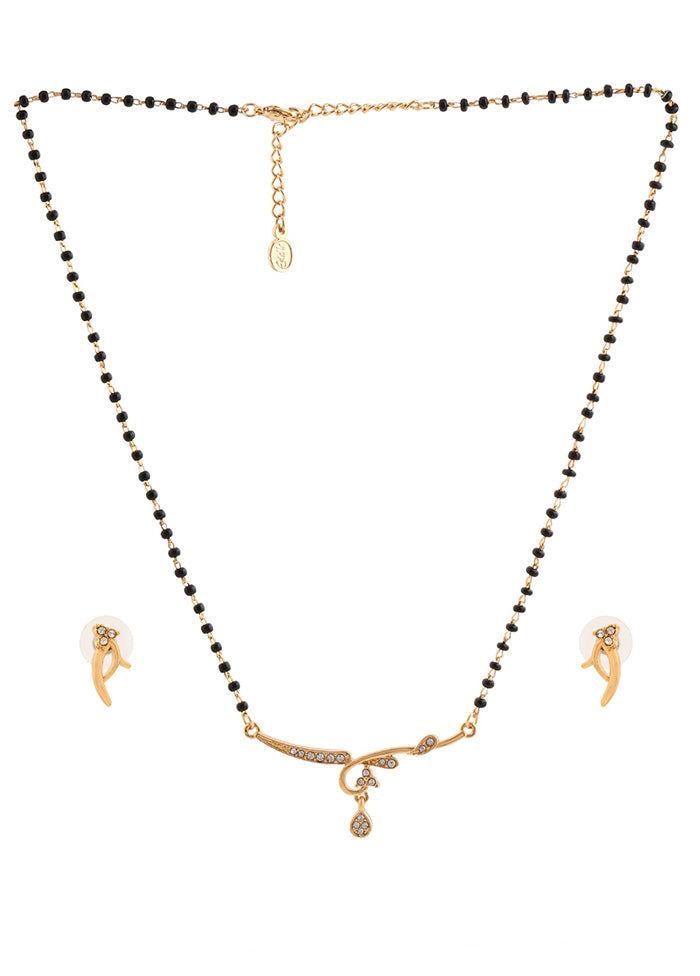 Gold Plated Heavenly Mangalsutra Necklace Set - Indian Silk House Agencies