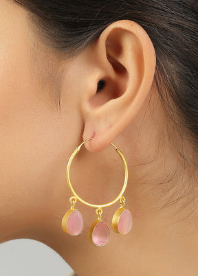 Golden Handcrafted Brass Hoop Earrings