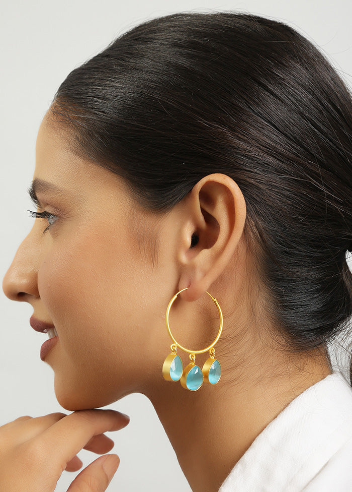 Golden Contemporary Gold Hoop Earrings