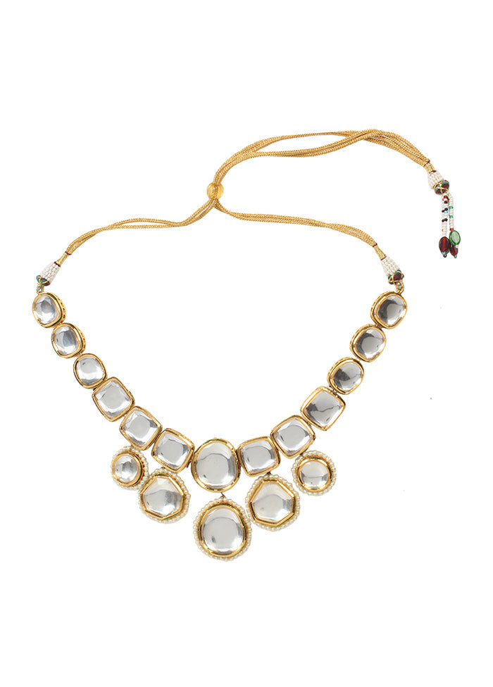 Handcrafted Kundan Necklace With Earrings - Indian Silk House Agencies