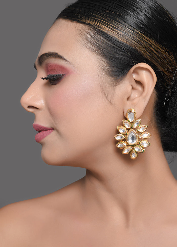 Handcrafted Kundan Embellished Kundan Earrings - Indian Silk House Agencies