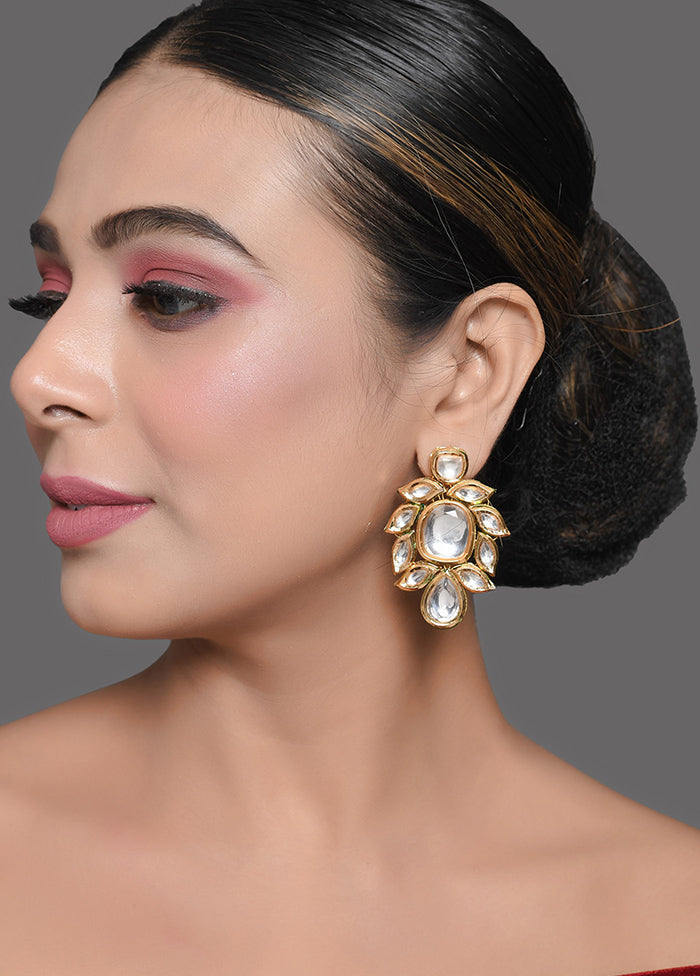 Handcrafted Kundan Embellished Kundan Earrings - Indian Silk House Agencies