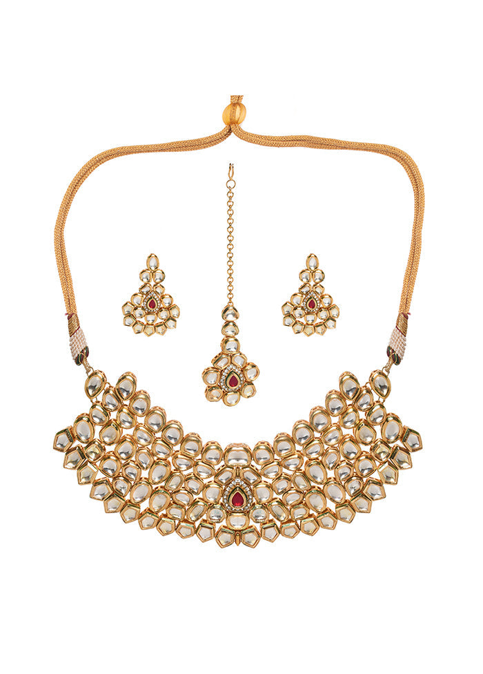 Handcrafted Maharani Kundan Necklace Set - Indian Silk House Agencies