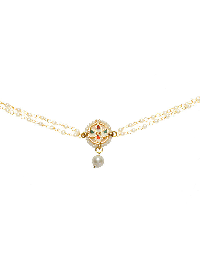 Sleek Moon Shaped Kundan Choker - Indian Silk House Agencies