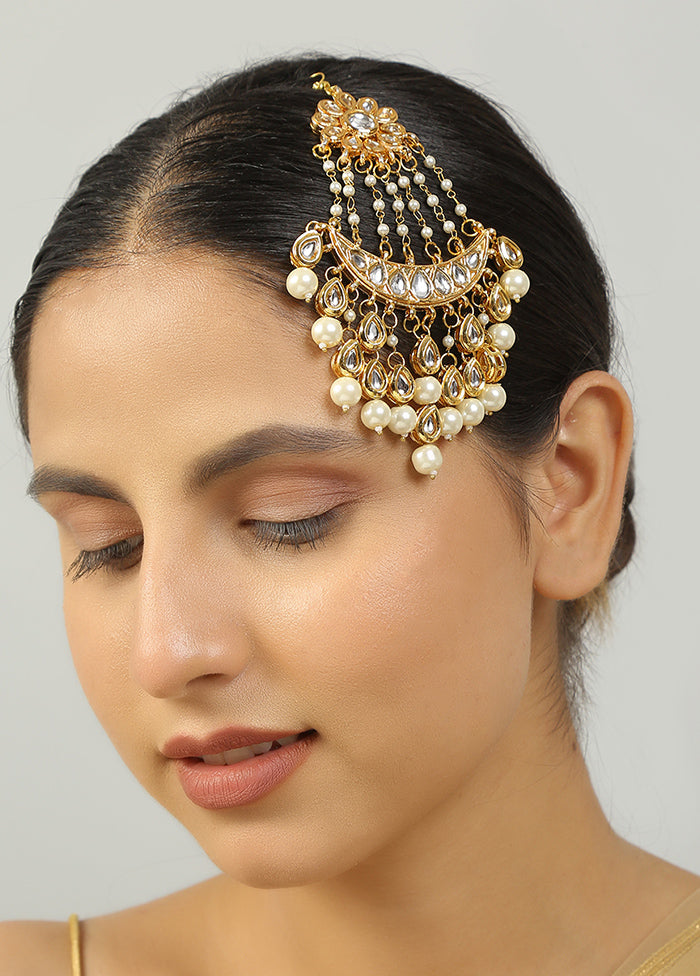 Gold Plated Kundan Passa - Indian Silk House Agencies