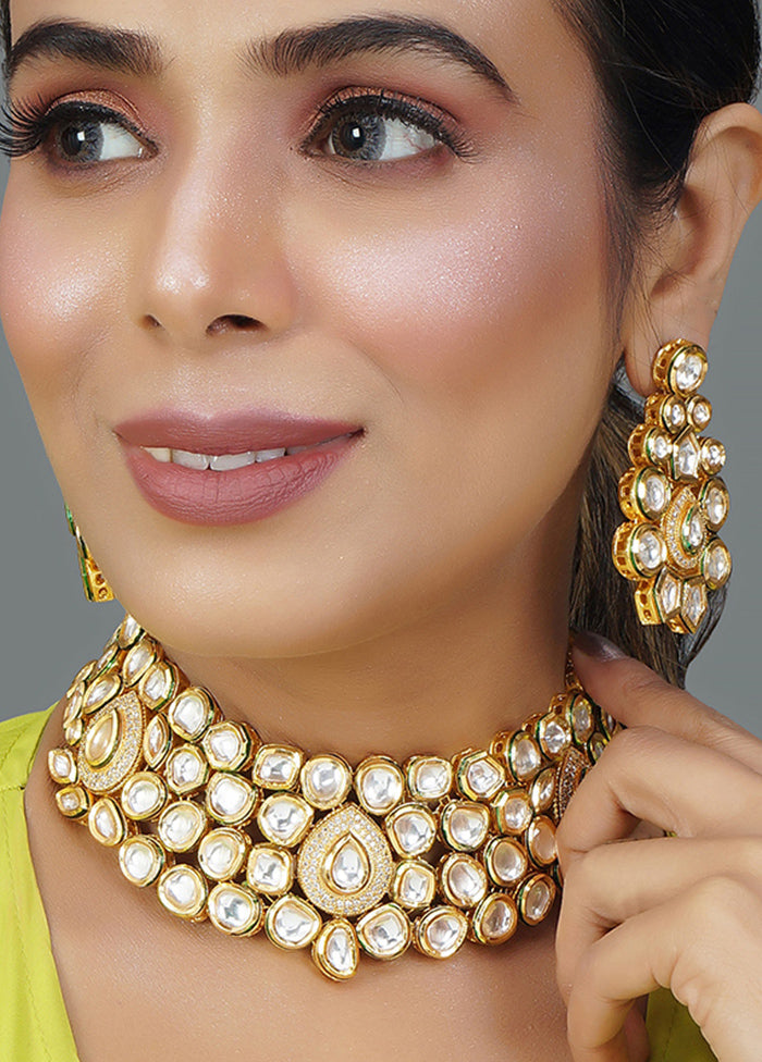 Handcrafted Royal Kundan Necklace Set - Indian Silk House Agencies