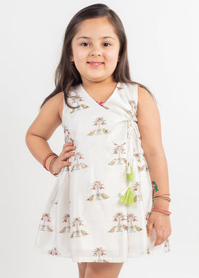 White Silk Dress For Girls - Indian Silk House Agencies