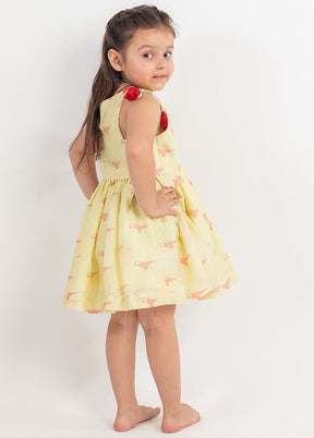 Cream Silk Dress For Girls - Indian Silk House Agencies