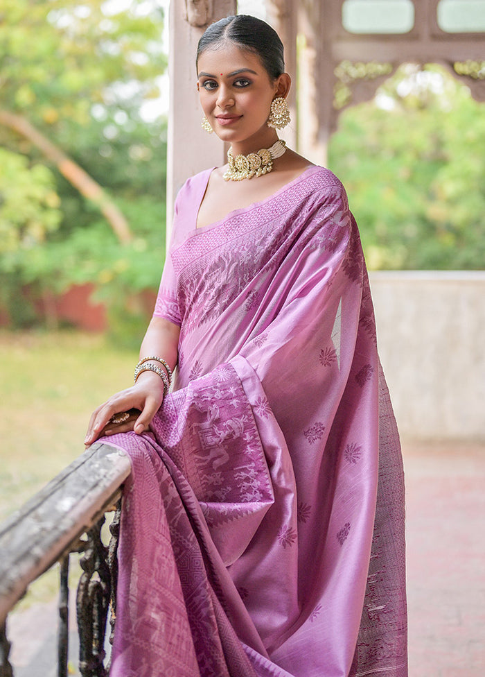 Wine Dupion Silk Saree With Blouse Piece