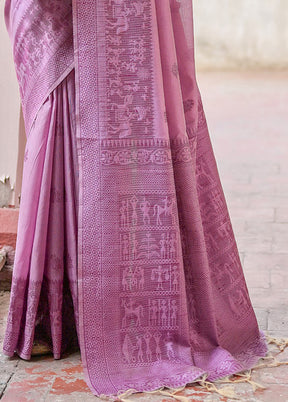 Wine Dupion Silk Saree With Blouse Piece