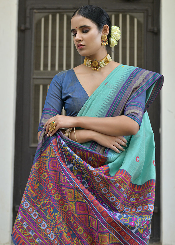 Firoza Dupion Silk Saree With Blouse Piece